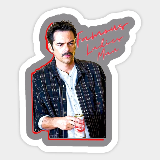 Famous Ladies Man Sticker by Olympic Coven Apparel